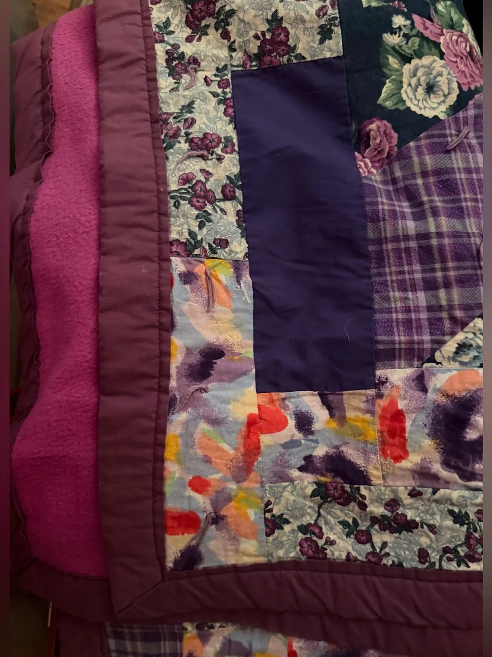 Purple Patchwork Quilt - Home BeddingTwin